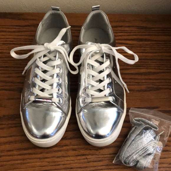 aldo silver sneakers